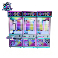 Machine de jeu d'arcade à griffes de luxe à monnayeur, avec distributeur de peluches et éclairage LED, pour centre commercial