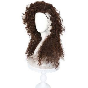 Accessoires de fête d'Halloween Crazy Women <span class=keywords><strong>Bellatrix</strong></span> <span class=keywords><strong>Lestrange</strong></span> Cosplay Perruque de cheveux bruns bouclés - Product Image 4