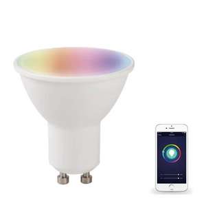 Spot <span class=keywords><strong>LED</strong></span> intelligent <span class=keywords><strong>multicolore</strong></span> Boyid, projecteur moderne d'intérieur avec télécommande Wi-Fi, 6W <span class=keywords><strong>GU10</strong></span> RGB - Product Image 1