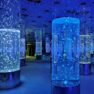 <span class=keywords><strong>Aquarium</strong></span> cylindrique en acrylique transparent de grande taille, personnalisé en usine, pour méduses, avec éclairage coloré, magnifique - Product Image 1