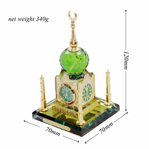 โมเดลศิลปะ 3 มิติ รูปแบบมัสยิดกะอฺบะฮ์ ของตกแต่ง ของที่ระลึกจากประเทศซาอุดีอาระเบีย รูปแบบคริสตัล นาฬิกาหอคอยเมกกะ - Product Image 2