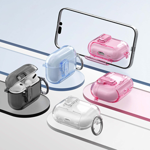 เคสสำหรับ AirPods Pro 3 พร้อมตัวล็อคเพื่อความปลอดภัย เปิดอัตโนมัติ ป้องกันการกระแทก ฝาครอบหูฟังแบบใส สำหรับ Airpods 4 Pro 2 3 - Product Image 2