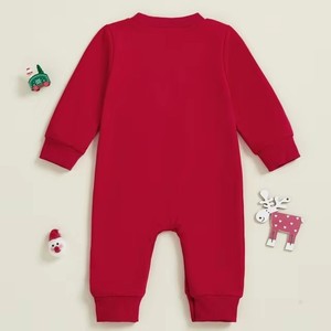 Mono de Algodón de Manga Larga con Diseño Navideño de Santa Claus para Bebés Recién Nacidos, <span class=keywords><strong>Ropa</strong></span> de Bebé para el Primer Navidad - Product Image 4