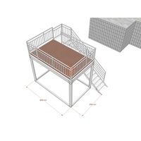 Serres en verre préfabriquées à assemblage rapide pour balcon extérieur au 2ème étage, en kit, avec structure standard