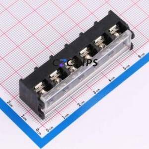 DBT50G-9.5-6P-BK-P CRC Barrier Terminal Block P=9.5mm Connector Three Sides 9.5mm 1x6P Edge Pin - Product Image 1