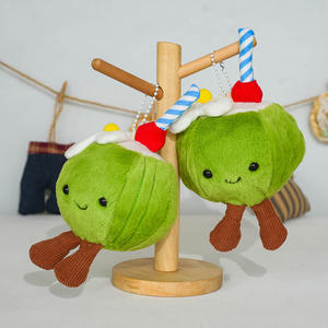 دمية فشار جوز الهند الشهيرة على الإنترنت، لعبة قطيفة ناعمة، سلسلة مفاتيح، محشوة بقطن PP لتخفيف التوتر، تعليقة للحقيبة - Product Image 3