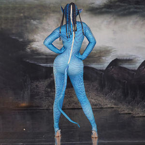 Novance Y1473 2025, monos ajustados de piel azul, ropa de actuación, Ropa de baile Sexy para escenario, <span class=keywords><strong>disfraz</strong></span> de Halloween, disfraces de Cosplay de <span class=keywords><strong>Avatar</strong></span> - Product Image 4