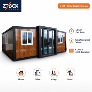 Container Espandibile Ignifugo A1 da 20 Piedi con Finitura Effetto Legno, Cabina Prefabbricata, Direttamente dalla Fabbrica, <span class=keywords><strong>Consegna</strong></span> in 10 Giorni, Pronto per la Spedizione, ADU Camp - Product Image 1