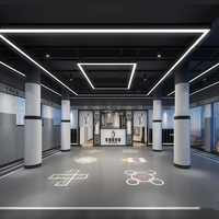 Lustres en aluminium Suspendus Ligne de Plafond Bureau Hôtel Suspendus Lumière Linéaire Led
