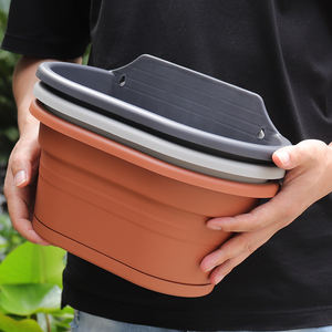 Pot de fleurs mural pour balcon, idéal pour Chlorophytum, Radis Vert, Pétunia, avec plateau offert - Product Image 6