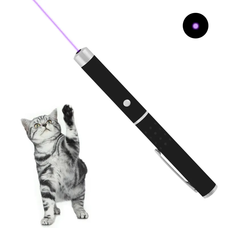 Brinquedo laser de gato 405nm, caneta de luz laser de alta potência de movimento