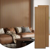 Panneaux acoustiques en polyester à lattes de bois Akupanel, style design moderne, très vendus, insonorisants pour chambre et salon