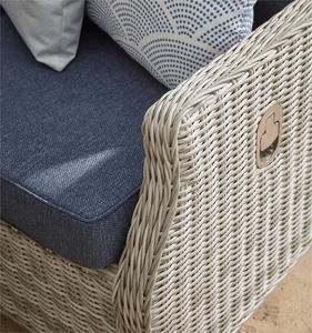 Aluminium 4 pcs Luxus Patio Wicker Patio Sofa Rattan verstellbare Rückenlehne Stilvolle Gartenmöbel Set moderne Garten-Sets - Product Image 5