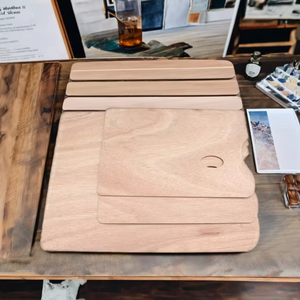 Bandeja de pintura profesional de buena calidad, paletas cuadradas de <span class=keywords><strong>madera</strong></span> para pintura artística - Product Image 4