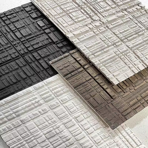 Stile di Design grande legno segato nero modello Soft Stone hotel modello 3D Design per pannelli in legno morbido piastrelle in <span class=keywords><strong>pietra</strong></span> artificiale - Product Image 5
