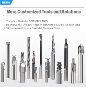 PCD Step Forming Chamfer Milling Cutter Diamond Profile Reamer Drill Router Bit Tungsten Carbide Central Shaft Engraving Tool