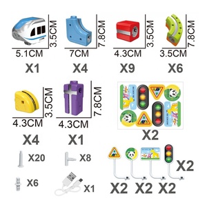 Ensemble de <span class=keywords><strong>train</strong></span> de blocs de construction magnétiques avec logo personnalisé, circuit de cube magique 3D, rail électrique, assemblage DIY, jouet éducatif STEM - Product Image 6