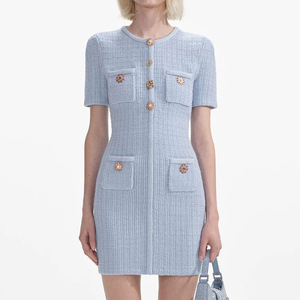 AIMEISI nuova moda Casual <span class=keywords><strong>abito</strong></span> a maniche corte con <span class=keywords><strong>bottoni</strong></span> di diamanti da donna vestito elegante da donna - Product Image 1