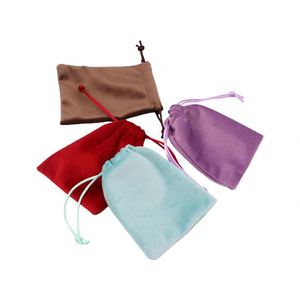 Sac à poussière en velours Lisi 7*9cm avec cordon de serrage, en tissu doux, pour bijoux, bonbons, cadeaux, recyclable avec impression par estampage - Product Image 2