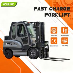 Motor AC Listrik Industri Forklift Elektrik Mini 4x4 untuk Gudang dengan Sertifikasi CE, Part Ban, dan Aksesoris, Kapasitas 3000kg (3,3 ton) - Product Image 1