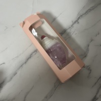 Boîte d'emballage personnalisée pour desserts avec poignée, boîte à emporter pour desserts personnalisée avec fenêtre