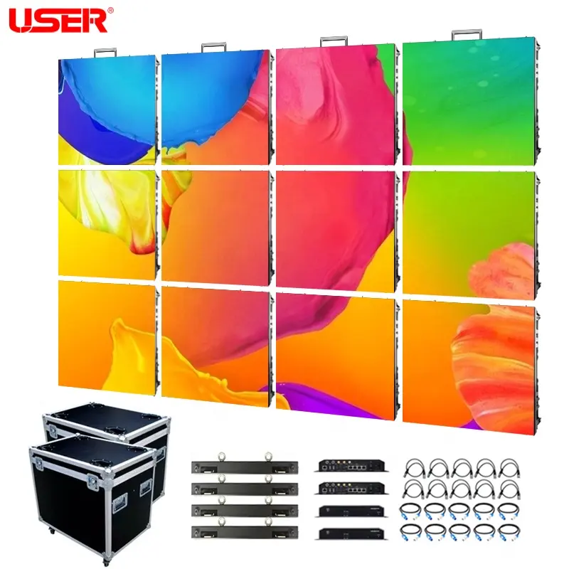 Llave en mano 500x500 500x1000mm HD Interior Exterior Eventos gigantes LED Video Wall P2.6 P2.976 P3.91 P4.81 Alquiler de escenario Pantalla LED