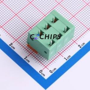 JL142R-50803GA1 Spring Terminal Block Bent Lead Through Hole,P=5.08mm Connector 1x3P 5.08mm Green Right Angle Insert - Product Image 2