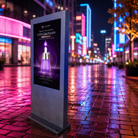 Afficheur publicitaire, écran tactile LCD étanche, kiosque sur pied, signalisation numérique extérieure, totem, aéroport, OEM, 1 an