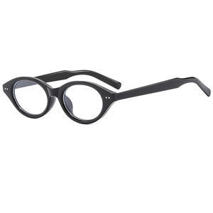 New Fashion Retro Men and Women With the Same Personality Trend Street Photo Small <b>Frame</b> Oval Flat Glasses - Product Image 1