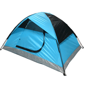 Tenda da campeggio estiva a cupola 2x2m a doppio strato con blocchi di colore, una camera da letto, manuale, portatile, pieghevole, impermeabile, per 4 persone - Product Image 2