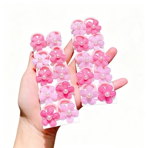 2026 Hot Selling Simple Temperament High Elasticity Pink Flower Hair <b>Tie</b> Sweet Cute Style Women's Hair <b>Ties</b> Fashionable Jewelry - Product Image 6