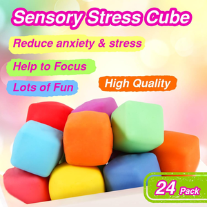Slow Rising Stress Cube Dough Stress Balls Soft Fidget <b>Squishy</b> Toys for Anxiety Relief - Product Image 3
