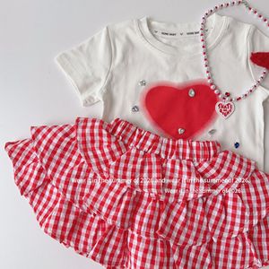 <span class=keywords><strong>Gonna</strong></span> a balze a quadri <span class=keywords><strong>rossa</strong></span> per bambina, collezione Estate 2026 - Product Image 3