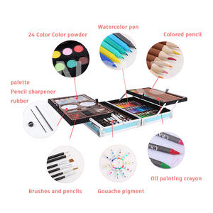 Juego de Arte de 145 Piezas en Caja de Aleación de Aluminio, Kit de Pintura, Materiales de Arte de Colores, Juego de Dibujo para Niños - Product Image 2