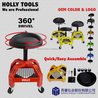Caliente multifuncional garaje trabajo mecánico silla respaldo rodillo reparación de automóviles asiento altura ajustable 360 ° giratorio rodante taburete de tienda