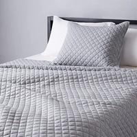 Vente en gros de literie Parure de lit surdimensionnée au design diamanté Ensemble de housse de couette avec 1 jeu de couette 2 cache-couche Ensemble de literie en coton