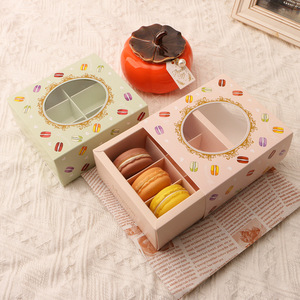 Tùy Chỉnh In Bánh Ngọt Hộp Quà Tặng Bao Bì <span class=keywords><strong>Macaron</strong></span> Hộp Giấy Thực Phẩm Với Cửa Sổ Rõ Ràng - Product Image 5