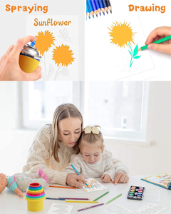 9 pièces 8x11 pouces tournesol papillons pochoirs bricolage artisanat peinture pochoir avec anneau ouvert en métal - Product Image 6