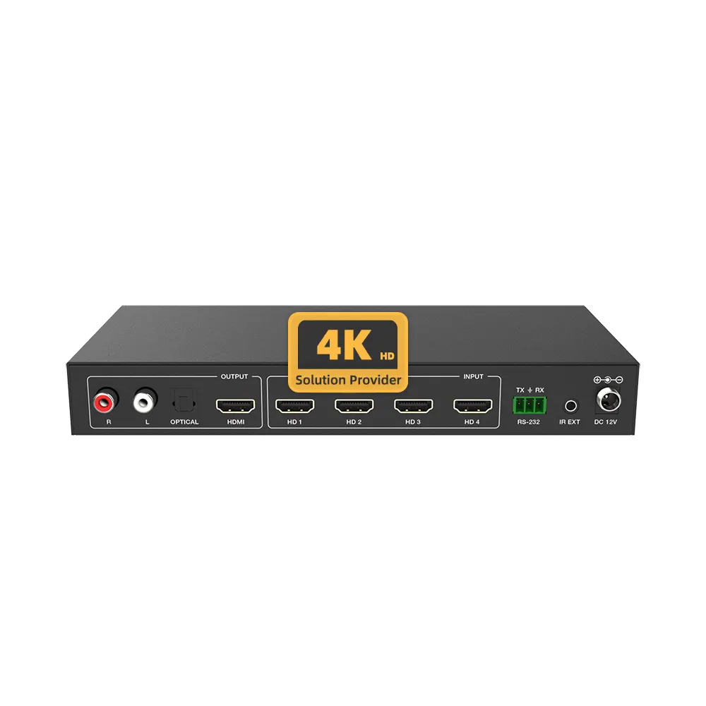 4K 60Hz สวิตช์ HDMI HDR HDMI 4X1 4 พอร์ต 4 พอร์ต 4 ใน 1 ออกสวิตช์ HDMI 4K 60Hz