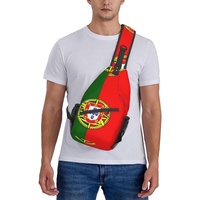 Sac de poitrine avec drapeau du Portugal, sac à dos à bandoulière patriotique de grande capacité, sac à dos de voyage et de randonnée, sac à bandoulière pour hommes et femmes personnalisé
