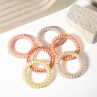 Élastiques à cheveux spirale adorables pour femmes et filles, accessoires capillaires mignons inspirés du design de cordon de téléphone, doux et élégants