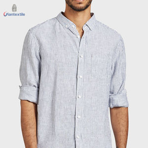<span class=keywords><strong>Camicia</strong></span> da <span class=keywords><strong>uomo</strong></span> di alta qualità <span class=keywords><strong>camicia</strong></span> 100% di lino <span class=keywords><strong>blu</strong></span> <span class=keywords><strong>e</strong></span> bianco <span class=keywords><strong>a</strong></span> <span class=keywords><strong>righe</strong></span> lunghe <span class=keywords><strong>camicia</strong></span> classica per gli uomini - Product Image 1