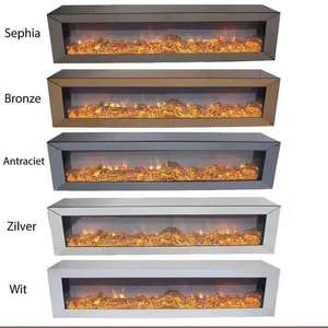 Meuble TV miroir sépia de haute qualité avec cheminée Décoration d'intérieur Meubles miroir - Product Image 5