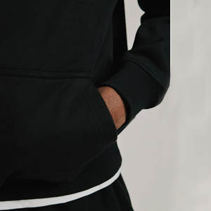 Sweat à capuche à épaules tombantes pour homme, couleur unie, vêtements personnalisés, fabrication au Pakistan, vente en gros, polyester et coton écologiques, vêtements décontractés - Product Image 6