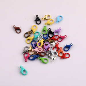 Hebilla de langosta esmaltada de colores de 14 mm, conector de metal para la fabricación de pulseras, accesorios de joyería DIY - Product Image 4