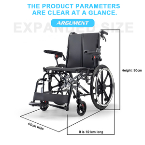 Cadeira de Rodas Manual OEM de Melhor Qualidade Dobrável em Liga de Alumínio Equipamento de Reabilitação para Idosos e Pessoas com Deficiência - Product Image 6