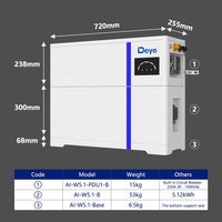 Modul Baterai Deye ESS AI-W5.1-B 51.2V 100ah LFP LiFePO4 Sistem Penyimpanan Energi