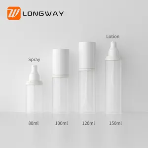 80ml 100ml 120ml 150ml Cosmetic Packaging Fine Mist Spray Bottle Lotion Bottle White Frosted Plastic Skin Care Screen Printing