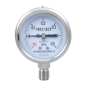 Manómetro de vacío de acero inoxidable Suzhou XuanSheng YBF-60, manómetro compuesto analógico de 60 mm con conexión roscada - Product Image 1