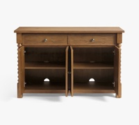 Buffet moderne de luxe à 4 portes en chêne massif, meuble de rangement pour salle à manger haut de gamme